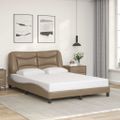 vidaXL Rám postele bez matraca Hvar kapučínový 140x200 cm umelá koža