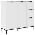 vidaXL Servírovacia skriňa Biela 89,5 x 33 x 82 cm Kompozitné drevo