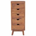vidaXL Komoda s 5 zásuvkami 40x30x100 cm teakový masív