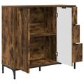 vidaXL Servírovacia skriňa Dymová dub 89,5 x 33 x 82 cm
