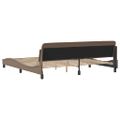 vidaXL Rám postele Dover kapučínový 200x200 cm umelá koža