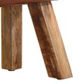 vidaXL Gymnastická lavica 58 cm, hnedá, pravá koža a mangový masív