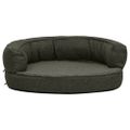 vidaXL Ergonomický matrac pre psa 60x42 cm ľanový vzhľad flís tmavošedý