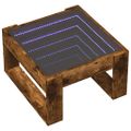 vidaXL Konferenčný stolík s nekonečnými LED dymový dub 50x53x30 cm