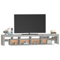 vidaXL TV skrinka s LED svetlami betónová sivá 230 x 36,5 x 40 cm