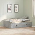 vidaXL Rám postele Betónová šedá 100 x 200 cm Kompozitné drevo