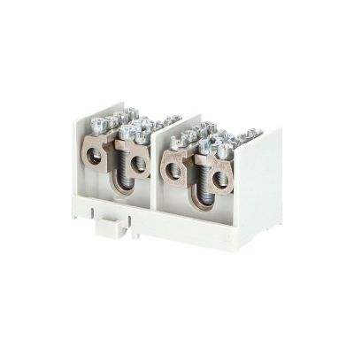 Svorkovnice stúpacia HAK/2/35D, nekrytá, 100A, 2pól., na pól:1x35mm2 a 4x25mm2, na DIN