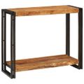 vidaXL Konzolový stôl Hnedá 90 x 33 x 75 cm Masívne mango drevo