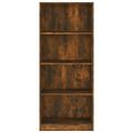 vidaXL 4-poschodová knižnica dymový dub 60x24x142 cm spracované drevo