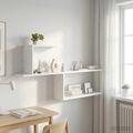 vidaXL Stenná polica Biela 122 x 18 x 60 cm Kompozitné drevo