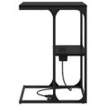 vidaXL Nočný stolík Čierny dub 41,5 x 26 x 60,5 cm Kompozitné drevo