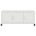 vidaXL TV skrinka biela 100,5x39x43,5 cm oceľ