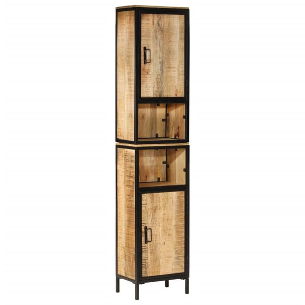 vidaXL Kúpeľňová skrinka 40x27x180cm železo masívne mangovníkové drevo