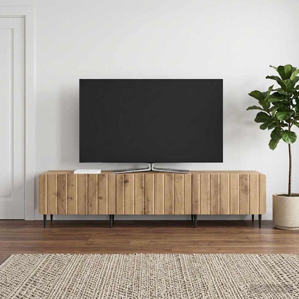 vidaXL TV skrinka Dub artisan 147 x 34,5 x 32 cm Kompozitné drevo