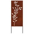 vidaXL Záhradná clona na súkromie Kvetinový Hrdzavý 50 x 140 cm