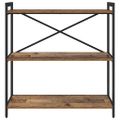 vidaXL Regál na knihy 80 x 30 x 85 cm Kompozitné drevo Staré drevo