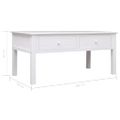 vidaXL Konferenčný stolík biely 100x50x45 cm drevený