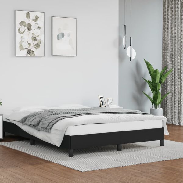 vidaXL Posteľný rám čierny 140x200 cm umelá koža