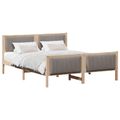 vidaXL Rám postele Hnedá a taupe 160 x 200 cm Borovicový masív