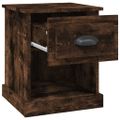 vidaXL Nočné stolíky 2 ks dymový dub 39x39x47,5 cm spracované drevo