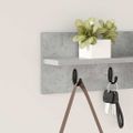 vidaXL Vešiak na stenu Nástenná montáž Betónová šedá 60 x 10,5 x 18 cm