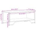 vidaXL Konferenčný stolík dymový dub 100x51x40 cm kompozitné drevo