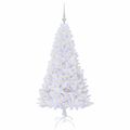 vidaXL Umelý vianočný stromček Biela 150 cm PVC a oceľ