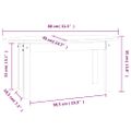 vidaXL Konferenčný stolík čierny 80x40x35 cm borovicový masív