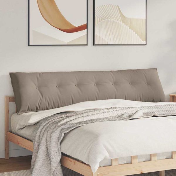 vidaXL Poduška na chrbát Sivohnedá 200 x 50 cm Mikrovlákno