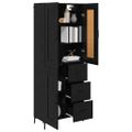 vidaXL Highboard 2 ks Čierny dub 69,5 x 34 x 180 cm Kompozitné drevo