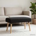 vidaXL lavička Jednofarebný Čierna 80 x 40 x 46 cm Bouclé