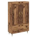 vidaXL Highboard Staré drevo 69,5 x 31 x 115 cm Kompozitné drevo