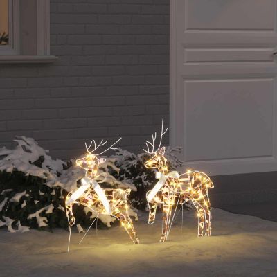 vidaXL LED Soby s 40 LED-i 2 pcs Teplá biela PET