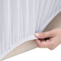 vidaXL Naťahovací prehoz na 3-miestnu pohovku biely polyester Jersey