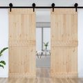 vidaXL Dvere NARVIK 90 x 210 cm Masívne borovicové drevo (neupravené)