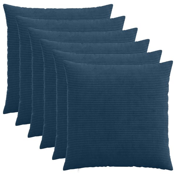 vidaXL Poťah na podložku 6 pcs HEERLEN Námornícka modrá 60 x 60 cm