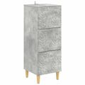 vidaXL Zásuvkový kabinet Betónovo sivá 33 x 34,5 x 90 cm