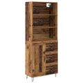 vidaXL Highboard 2 ks Staré drevo 69,5 x 34 x 180 cm