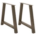 vidaXL Nohy k jedálenskému stolu v tvare A, 2 ks, 90 x (72-73) cm, oceľ