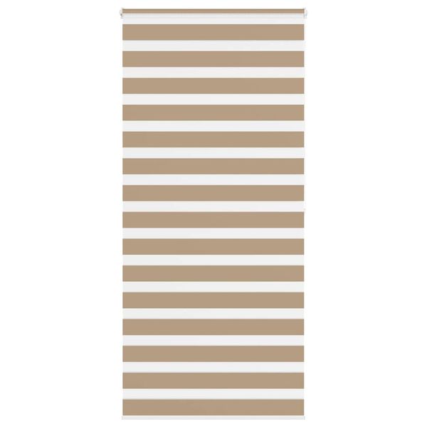 vidaXL Zebrová roleta pieskovo hnedá 95x200 cm šírka látky 90,9 cm polyester