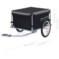 vidaXL Príves na bicykel, čierno sivý 65 kg