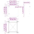 vidaXL Ovládacia skriňa Sivá 47 x 24 x 50 cm ABS plast