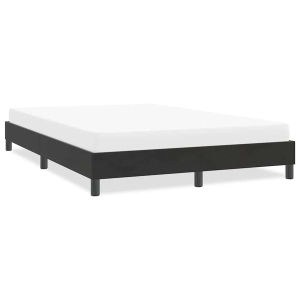 vidaXL Rám postele bez matraca Čierna 140x210 cm Zamat