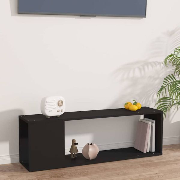 vidaXL TV skrinka, čierna 100x24x32 cm, kompozitné drevo