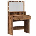 vidaXL Toaletný stolík Staré drevo 80 x 41 x 134,5 cm Kompozitné drevo
