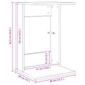 vidaXL Bočný stôl Staré drevo 40 x 38 x 62,5 cm Kompozitné drevo