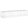 vidaXL Kurí dvor Strieborná 500 x 100 x 100 cm Pozinkovaná oceľ