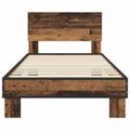 vidaXL Rám postele s čelom Staré drevo 80 x 200 cm Kompozitné drevo