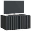 vidaXL Nástenná TV skrinka 59,5 x 41 x 30 cm Čierna Kompozitné drevo