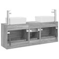 vidaXL Set kabinetov do kúpeľne 3 ks Sivý Sonoma 53 x 34,5 x 63 cm
